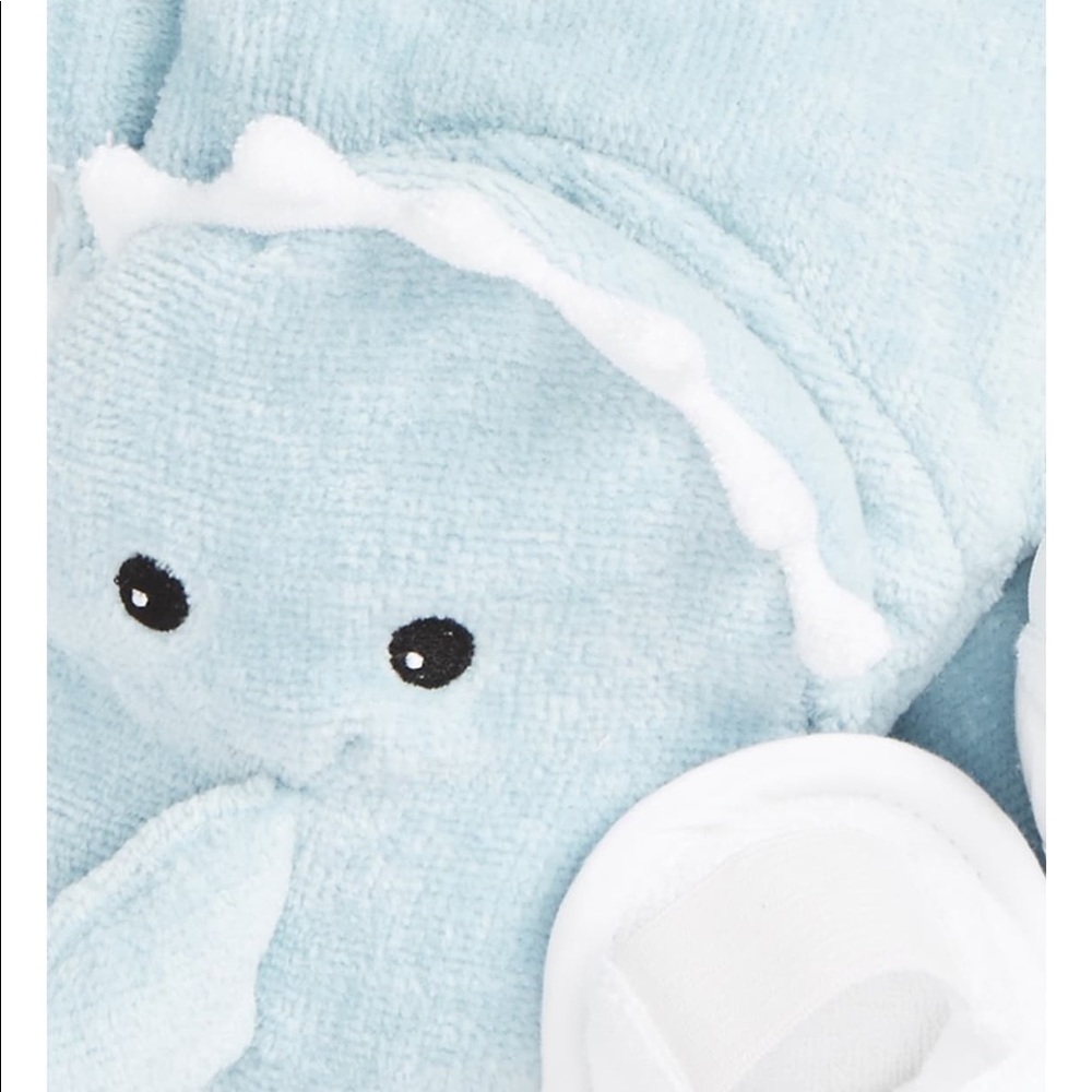 BABY ASPEN Let the Fin Begin Hooded Terry Robe, Ba - Picture 3 of 7